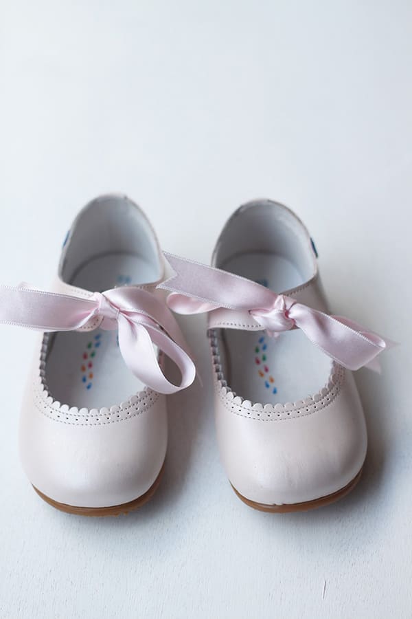 Chaussures fille cuir rose