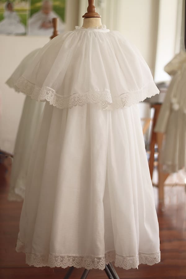 Cape manteau de baptême Louise